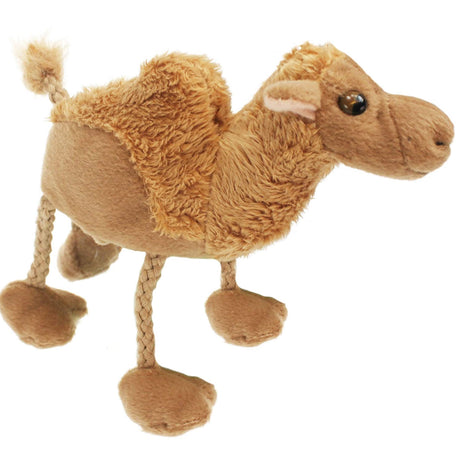 Camel Finger Puppet plush toy with soft fur, detailed features, and a friendly design for children ages 1 and up.