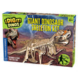 Dinosaur Skeleton Kit featuring a 2-foot-long T. rex model with detailed bones and display base for ages 6 and up.