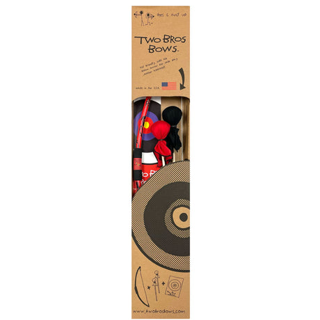 Two Bros Bow Set | Dragon with foam arrows, paper target, safe for kids aged 6+, hand assembled in the USA.
