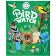 Backpack Explorer: Bird Watch book cover with birds, nest, binoculars, magnifying glass, and nature-themed illustrations.