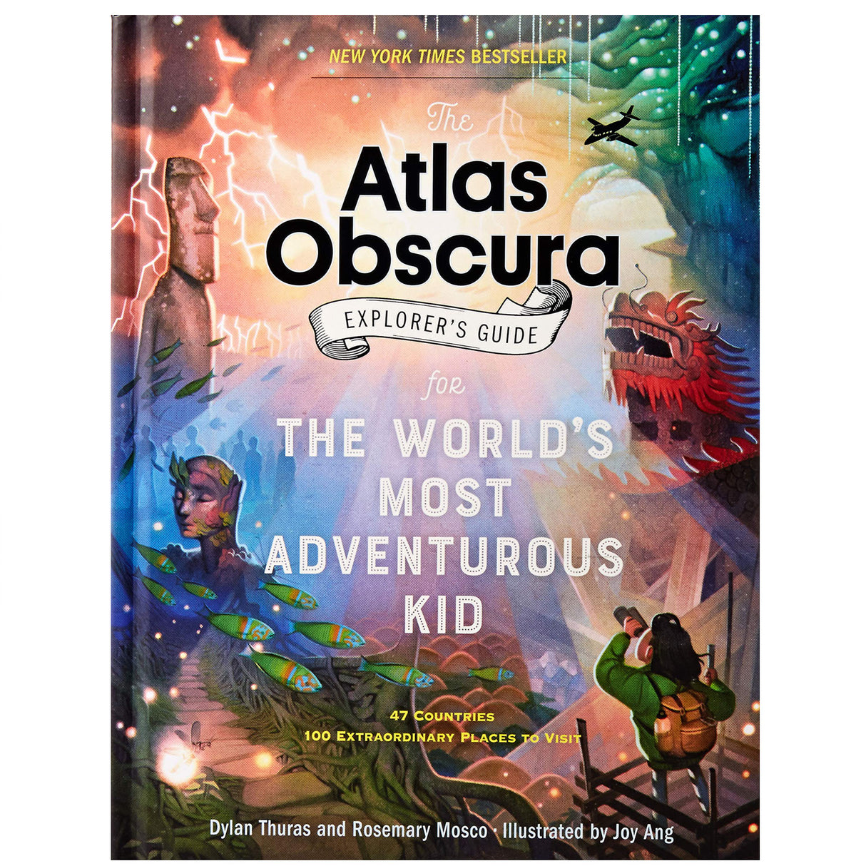 Atlas Obscura Explorer's Guide for the World's Most Adventurous Kid book cover with colorful adventure illustrations.