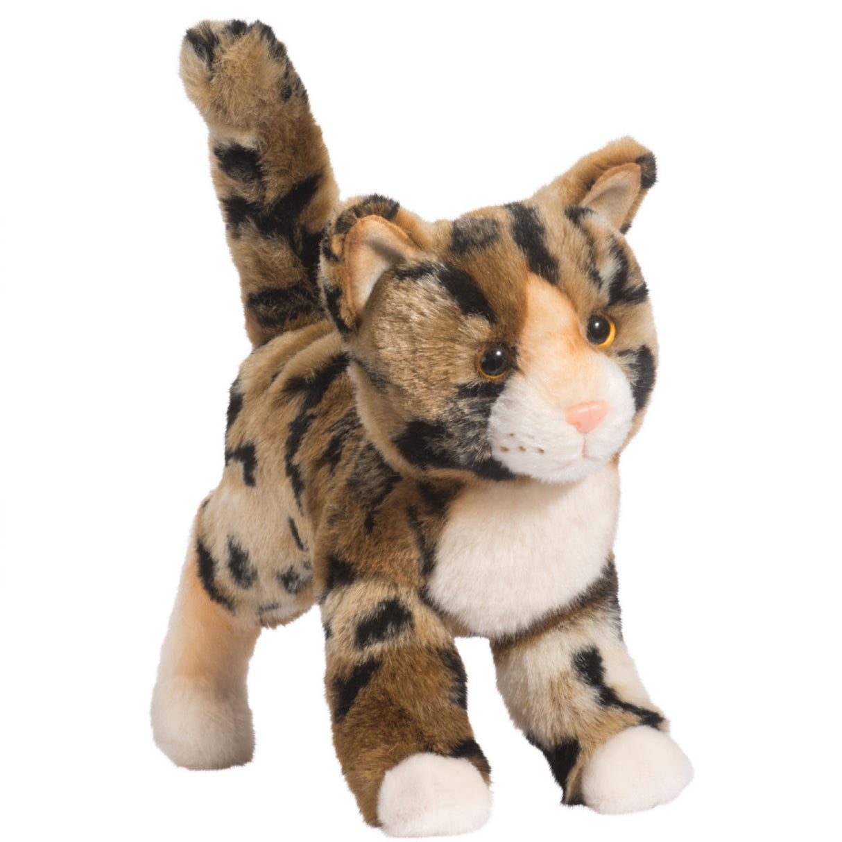 Cat Bengal plush toy with soft patterned fur and sweet eyes, perfect for snuggles, 12 inches, surface washable.