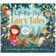 Fairy Tales Lift the Flap book cover with colorful fairy tale characters including Little Red Riding Hood and a squirrel in a forest.