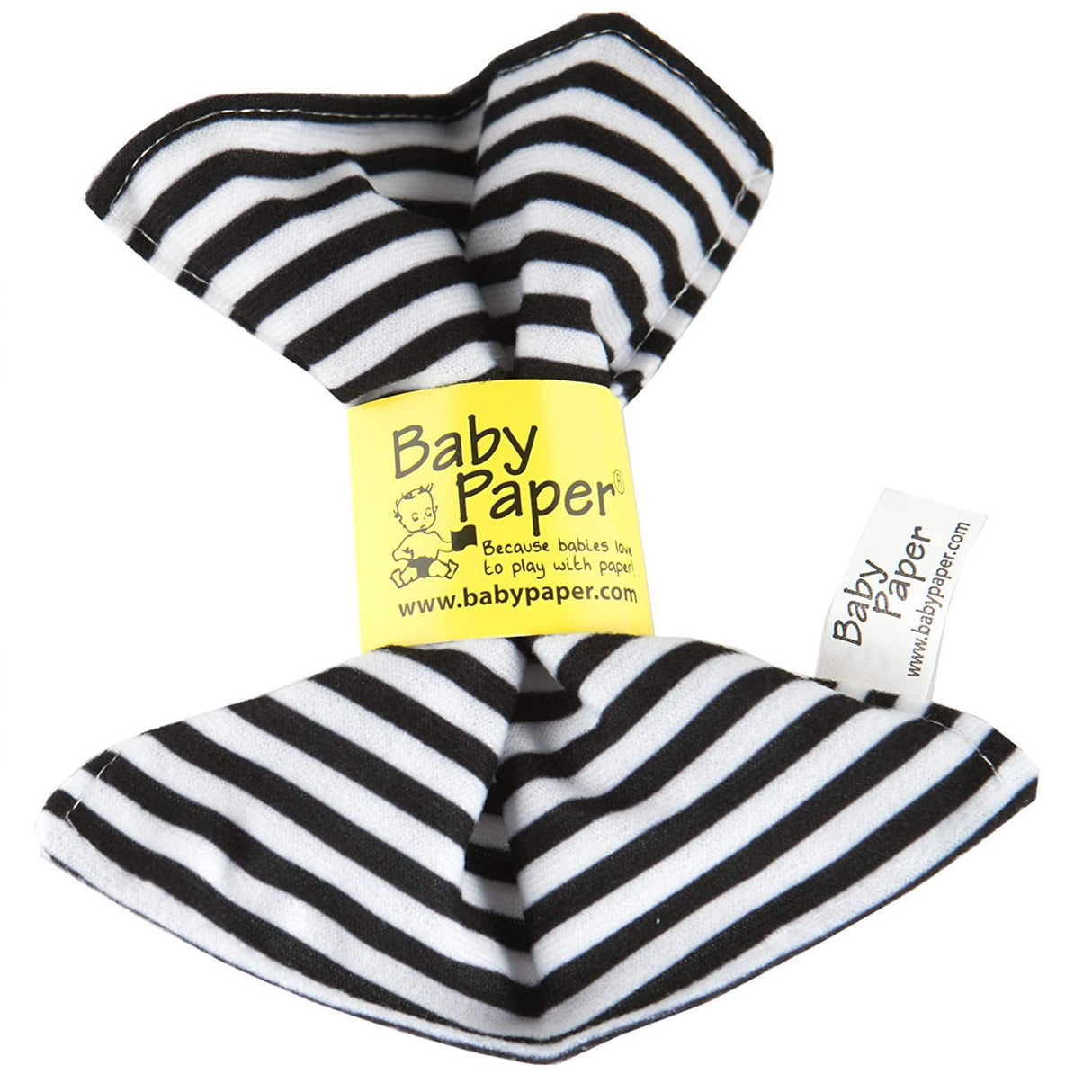Baby Paper | Black & White Stripes crinkly toy for babies with high-contrast stripes to stimulate visual development.