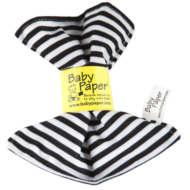 Baby Paper | Black & White Stripes crinkly toy for babies with high-contrast stripes to stimulate visual development.