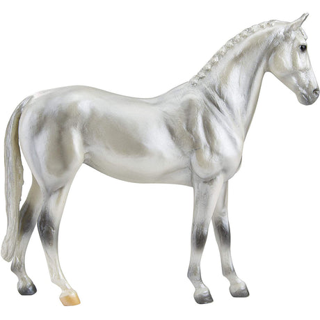Grey Trakehner model horse with pearl grey coat, detailed mane, and lifelike pose from the Freedom Series collection.