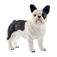 French Bulldog figurine in black and white, detailed and lifelike small sculpture perfect for display.