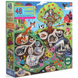 48pc Within the Country puzzle featuring detailed countryside animals, gardens, fossils in a 48-piece giant rectangular design.