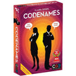 Codenames board game box featuring silhouetted spymasters with speech bubbles, a social word game for parties.