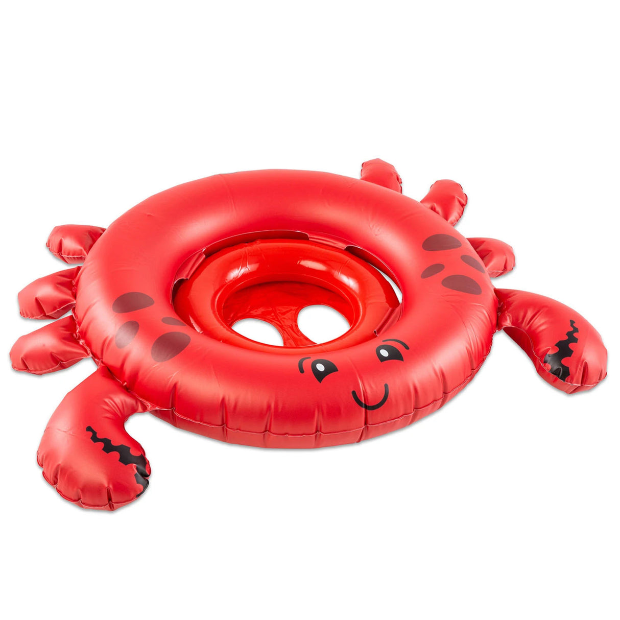 Lil Float | Crab red inflatable water float with dual air chambers and leg openings for toddlers 12-36 months.