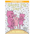 Elephant & Piggie Happy Pig Day book cover showing joyful pink pigs celebrating with confetti and Gerald the elephant.