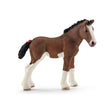 Clydesdale Foal figurine with brown coat, white markings, and black mane, modeled in detailed collectible style.
