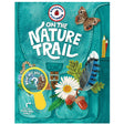 Backpack Explorer: On the Nature Trail cover showing nature items, magnifying glass, and colorful butterfly illustration.
