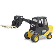 JCB Teletruk with electric drive, telescopic boom lifting a pallet, detailed model for ages 4 and up.