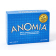 Anomia card game in blue box packaging designed for 3 to 6 players ages 10 and up with Mensa Select award.