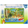 200pc Woodland Friends Puzzle showing a colorful forest scene with animals by Ravensburger for ages 8 and up.