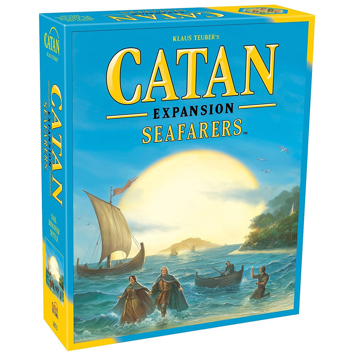 Catan Seafarers 5th Edition board game expansion featuring sea exploration and island settlement adventure.