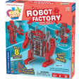 Robot Factory STEM kit for kids ages 5+ to build and motorize 8 unique robotic models with moving parts.