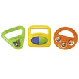 Musical Shape colorful geometric musical instruments in triangle, square, and circle shapes for young children’s music play.