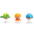 Stay-Put Rattle Set with bright aquatic animal designs and suction cups for secure play anywhere.