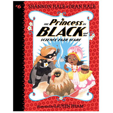 Cover of The Princess in Black and the Science Fair showing two princesses and a volcano science project.