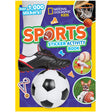 Sports Activity Sticker Book by National Geographic Kids with soccer ball, cleat, basketball, and baseball images.