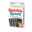 Qwirkle Rummy card game box showing colorful shape cards for 2-4 players aged 8 and up.