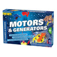 Motors & Generators experiment kit by Thames & Kosmos for hands-on learning of motors, electricity, and circuits ages 8 and up.