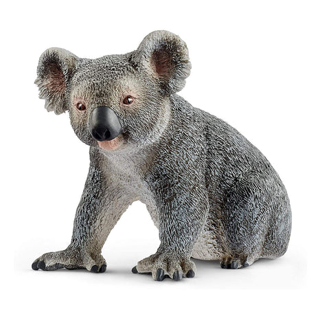 Koala figurine showing detailed grey fur and big ears, perfect for kids aged 3-8 years, measuring 1.97 x 1.38 x 1.65 inch.