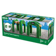 Stacking Supports for BRIO railway, green bridge piers to build multi-storey bridges and tunnels for ages 3 and up.