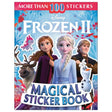Frozen II Magical Sticker Book featuring Elsa, Anna, Olaf, Kristoff, Sven, and over 100 colorful stickers.