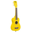 Ukadelic Ukulele | Taxicab in bright yellow with wood fingerboard and bridge, soprano size, perfect for vibrant music play.