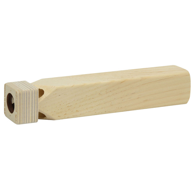 Wooden Train Whistle made of pine and birch plywood, 4-tone sound, 8-1/4" long, crafted in Vermont, USA.
