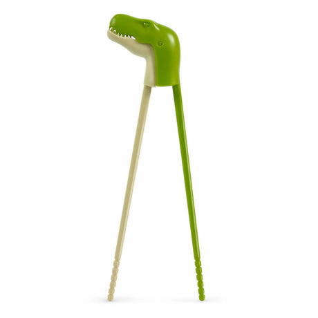 Munchtime Chopsticks T-Rex in green with animated chomping dinosaur head, perfect for fun and easy mealtime.