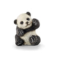 Panda Cub figurine sitting and playing with raised paws, detailed texture and friendly expression.