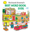 Richard Scarry's Best Word Book Ever cover showing labeled animals and vehicles in a colorful, friendly illustration.