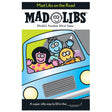 Mad Libs On the Road featuring cartoon characters in a car playing the world's greatest word game together.