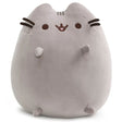 Pusheen Squisheen Sitting plush with elastic fabric, soft surface, signature smile, and paws ready for squishing.