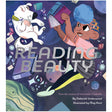 Reading Beauty book cover featuring a space princess and her dog floating among planets and books in space.