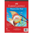Faber-Castell Watercolor Paper pad with heavyweight, recycled sheets ideal for watercolor pencils, paints, and crafting 9"x12" 15 sheets.