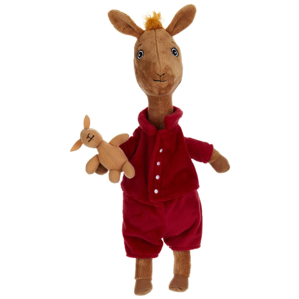 Llama Llama plush wearing red pajamas holding a small plush, soft and perfect for cuddling.
