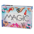 Magic Set Silver Edition box with hands performing various magic tricks using colorful props and wands.