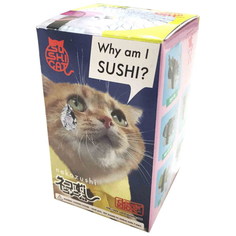 Sushi Cat Version 1 mystery box featuring a curious cat with a sushi theme and playful packaging design.