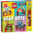 LEGO Gear Bots kit with colorful kinetic models including an octopus DJ, pterodactyl, and mechanical creatures.