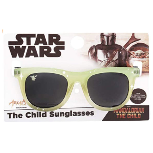 Arkaid The Child Sunglasses inspired by Star Wars with green frames and 100% UV protection for kids.