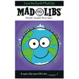 Mad Libs Love the Earth book cover with a smiling Earth cartoon on a purple background for kids ages 8 and up.