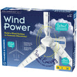 Wind Power STEM kit featuring a realistic wind turbine model with adjustable blades for generating electricity.