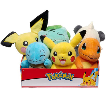 Pokemon Character plush toys featuring soft, cuddly fan-favorite Pokémon in a colorful display box.
