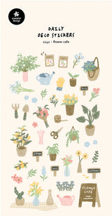 Flower Cafe Stickers