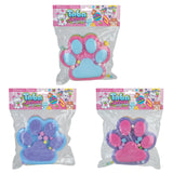 Taba-licious Jumbo Paws Squishy in assorted colors, a soft, fuzzy paw-shaped stress relief toy in original packaging.